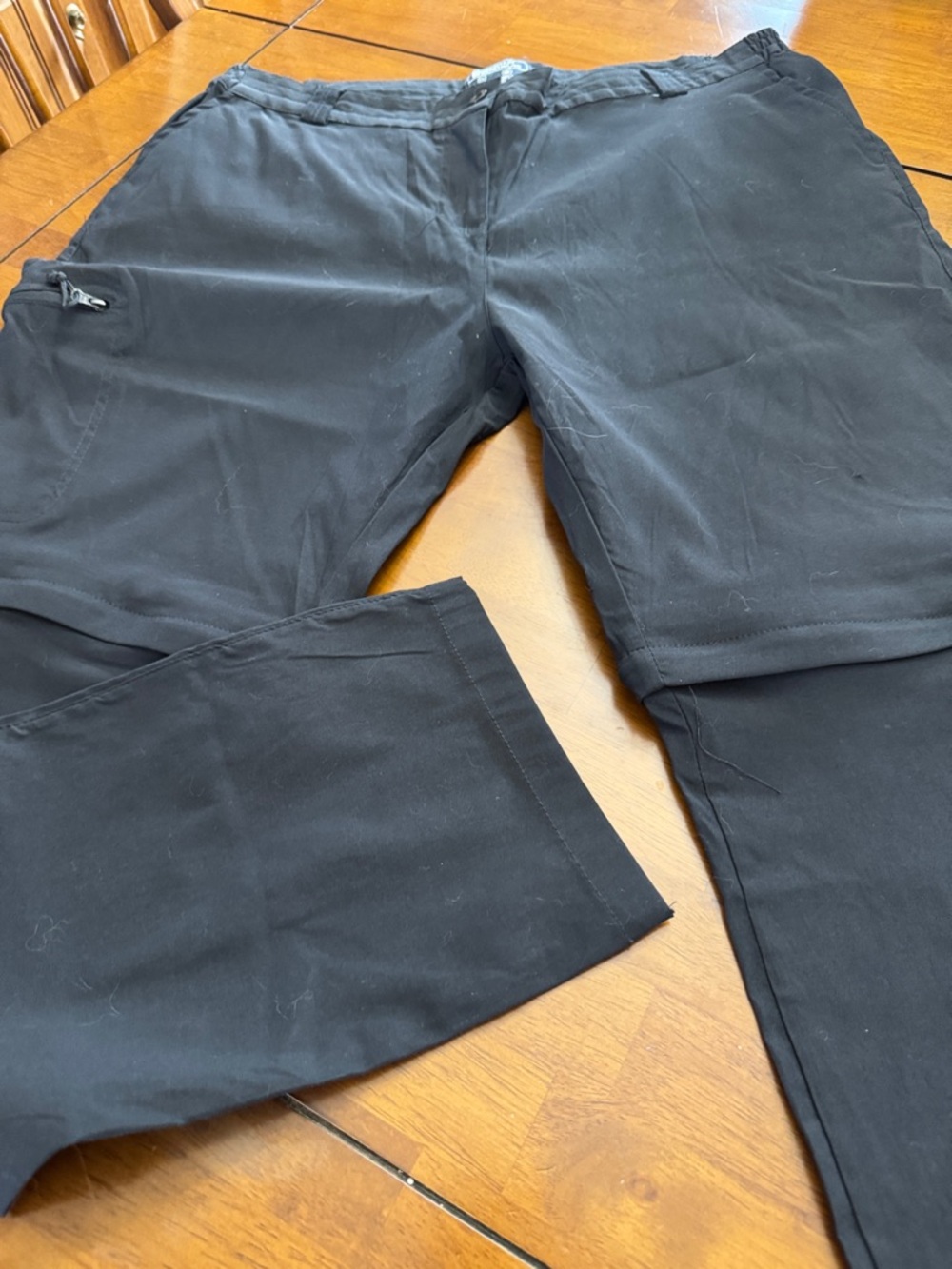 Women's Black Pants with Zip off legs